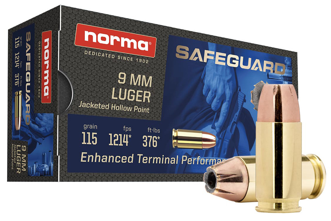 NORMA SAFEGUARD 9MM 115GR JHP 50/20 - New at BHC